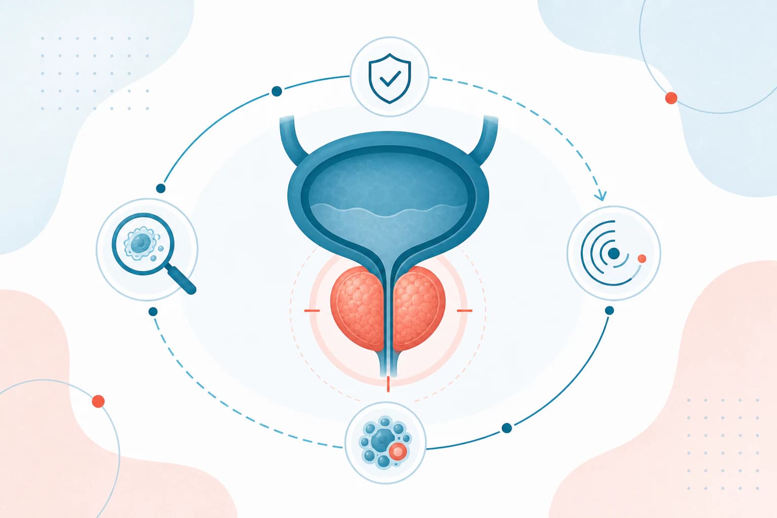 Prostate gland with a highlighted tumor