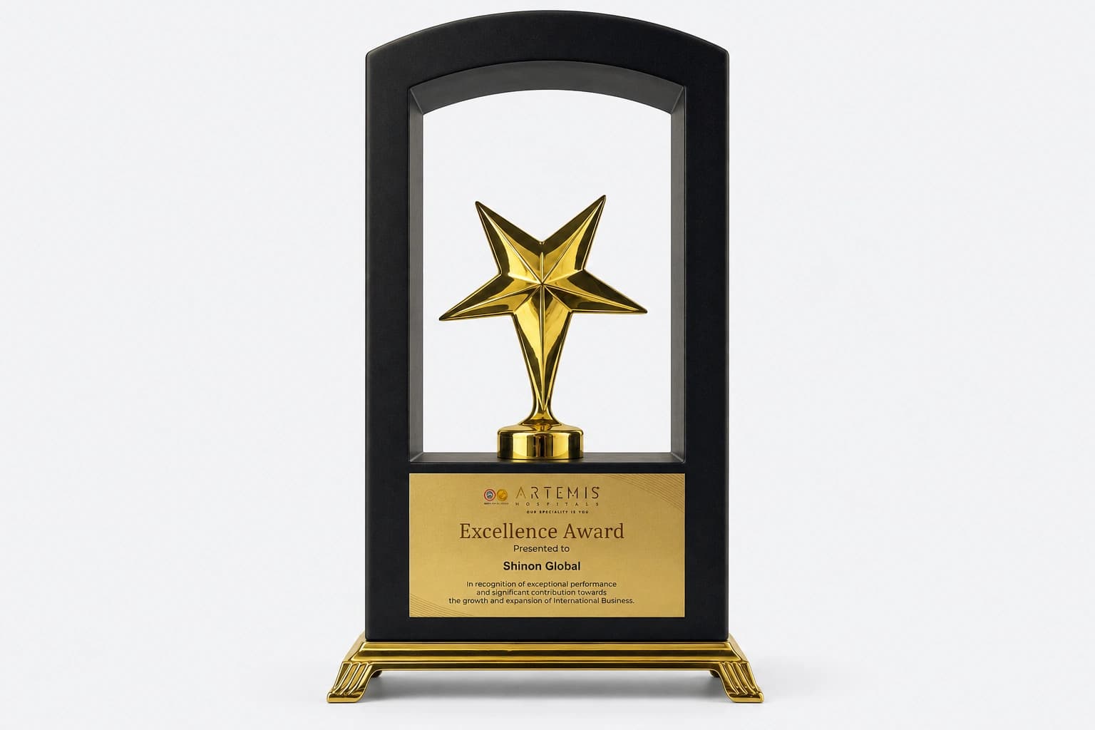 Artemis Hospitals Excellence Award presented to Shinon Global