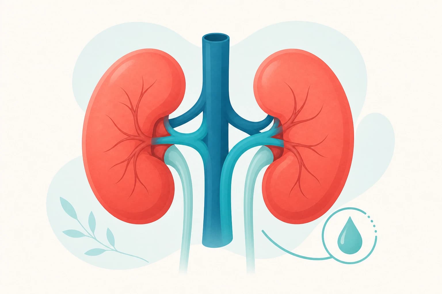 Illustration of kidney evaluation and treatment